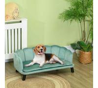 PawHut Dog Sofa, Pet Couch Bed for Medium, Large Dogs w/Legs, Cushion - Green