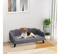 PawHut Dog Sofa for Medium Large Dogs - Shell Shaped Pet Couch Bed with Legs Cushion Washable Cover - Grey | TJ Hughes