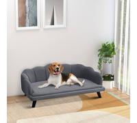 PawHut Dog Sofa for Medium Large Dogs - Shell Shaped Pet Couch Bed with Legs Cushion Washable Cover - Grey | TJ Hughes