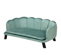 PawHut Dog Sofa, Pet Couch Bed for Medium, Large Dogs, with Legs, Cushion - Green