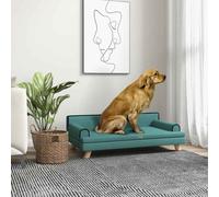 PawHut Dog Sofa with Legs Water-resistant Fabric, Pet Chair Bed for Large, Medium Dogs, Green, 100 x 62 x 32 cm Green