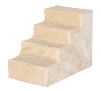 Pawhut Dog Steps For Sofa 4 Steps Dog Stairs Pet Stair With Washable Plush Cover In Beige Beige