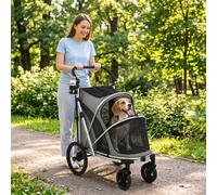 PawHut Dog Stroller, Folding Pet Stroller for Small Medium Dogs