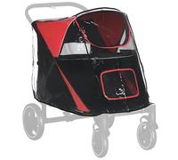 PawHut Rain Cover for Dog Stroller, Rain Cover for Stroller Buggy with Rear Entry, Durable & Waterproof, Grey Aosom UK