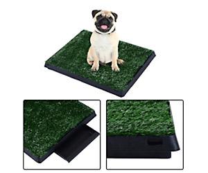 PawHut Dog Toilet Green, Black 630 mm x 510 mm