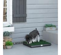 PawHut Dog Toilet Pet Potty 2 Layer Grass Mat Trainer Tray Training Portable NEW