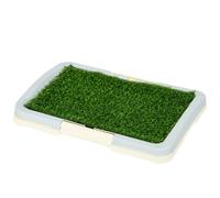Pawhut Dog Toilet Portable Training Pad Indoor W/ Artificial Grass, Tray, 46.5 X 34Cm In Green Green