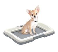 PawHut Dog Toilet Tray, Dog Litter Tray for Training Dogs, 63 x 49 x 6cm - Grey - PP - 1