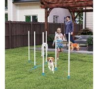 Dog Weave Pole Set Agility Starter Kit Pet Outdoor Exercise Training Set