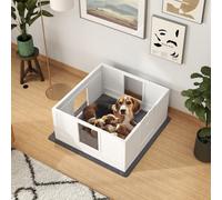 PawHut Dog Whelping Box with Whelping Pad, Adjustable Entrance, 100 x 96cm