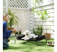 (S) PawHut Elevated Dog Bed with Removable Bolsters for Dogs