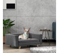 PawHut Elevated Dog Sofa Bed with Cushion for Medium and Small Dogs - Grey | TJ Hughes Multi