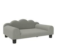 PawHut Elevated Dog Sofa Bed, Breathable Pet Sofa with Backrest and Armrest for Small Dogs, Grey