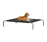 PawHut Elevated Pet Bed Portable Camping Raised Dog Bed w/ Metal Frame Black (Medium)