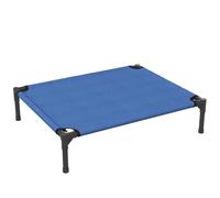 PawHut Elevated Pet Bed Portable Camping Raised Dog Bed w/ Metal Frame Blue (Medium)