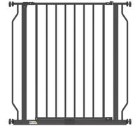 PawHut Extra Wide Dog Gate, with Door Pressure, for Doorways, Hallways, Staircases - Black