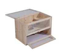 pawhut Wooden Hamster Cage Mouse Mice Rodent Small Animals Hutch Exercise Play House 60 x 35 x 42cm