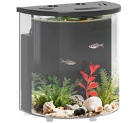 Pawhut Fish Tank, 3L Nano Aquarium Starter Kit With Filter System, Led Light