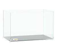 PawHut Fish Tank Bare Glass for DIY Glass Aquarium with Protective Base Mat 24L Transparent for Fish Shrimps