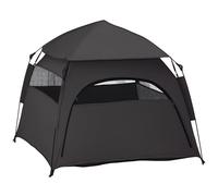 Pawhut Foldable Dog Cat Tent With Water-Resistant Oxford Cloth, Carry Bag