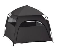 Pawhut Foldable Dog Cat Tent With Water-Resistant Oxford Cloth, Carry Bag