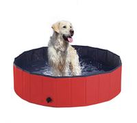 Pawhut Foldable Dog Paddling Pool Pet Cat Swimming Pool Indoor/Outdoor Collapsible Summer Bathing Tub Shower Tub Puppy Washer (?120 30H cm