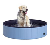 Pawhut Foldable Dog Paddling Pool Pet Cat Swimming Pool Indoor/Outdoor Collapsible Summer Bathing Tub Shower Tub Puppy Washer (?120 30H cm