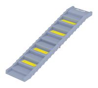PawHut Foldable Dog Ramp for Cars High Bed, Portable 10-Step, Grey | Dog Stairs, Non-Slip Strips & Pads, Lightweight Pet SUV Truck Steps, Support Up to 25 KG
