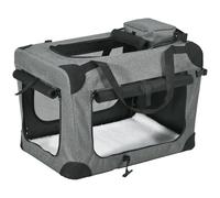 PawHut Folding Pet Carrier Bag House - Grey, Grey