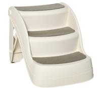 PawHut Foldable Pet Stairs For Small Dogs - Cream, Cream