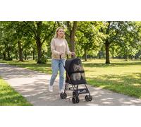 PawHut Foldable Pet Stroller with Canopy: Charcoal Grey