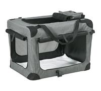 PawHut Folding Pet Carrier Bag House - Grey 70x51x50cm, Blue