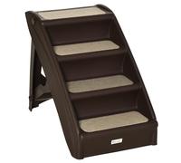 PawHut Four-Step Foldable Pet Stairs with Non-Slip Mats, for S, XS Dog
