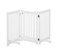 PawHut Freestanding Dog Gate with Support Feet 155 x 76 cm White