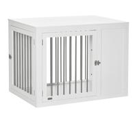 PawHut Furniture-Style Dog Crate End Table w/ 2 Doors, for Medium & Large Dogs