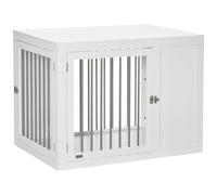 PawHut Dog Crate Pet Cage w/2 Lockable Doors, for Medium & Large Dog WhiteD02-08