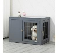 PawHut Furniture-Style Dog Crate w/ Two Lockable Doors, for Small & Medium Dogs