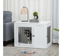 PawHut Furniture-Style Dog Crate End Table w/ 2 Doors - for Medium Dogs | TJ Hughes