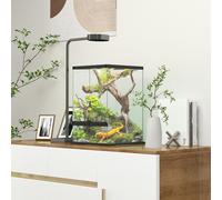 PawHut Glass Reptile Terrarium, 40L Vivarium for Lizards, Frogs, Snakes, Turtles