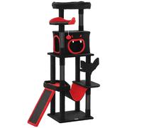 PawHut Gothic Cat Tree, 152 cm Multi-Level Cat Tower for Large Cats with Coffin Bed, Large Condo, for Halloween
