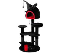 PawHut Gothic Cat Tree 155cm Multi-Level Cat Tower for Indoor Kittens Black