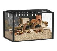 PawHut Hamster Cage Steel Chewproof with Openable Top, Deep Burrow for Dwarf Syrian Hamster, Gerbil, Rats, 81 x 51 x 53 cm