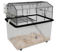 PawHut Hamster Cage, Three-Tier Gerbil Cage Deep Base