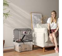 PawHut 3 Tier Hamster Cage with Deep Bottom