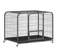PawHut Heavy Duty Dog Crate,116 x 77 x 88 cm, Large Dog Cage for Small to Large Breeds
