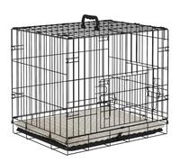 PawHut Heavy Duty Dog Crate for Extra Small Dogs 60 x 45 x 50 cm Black