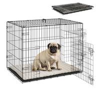 PawHut Heavy Duty Dog Crate for Small Dogs 75 x 49 x 53 cm Black