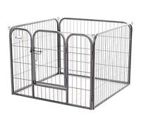 PawHut Heavy Duty Dog Playpen Foldable Dog Pen Indoor 82L x 82W x 60H cm | 4 Panel, Puppy Pen, Puppy Kennel, Outdoor Use