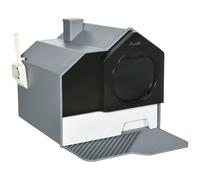 PawHut Hooded Cat Litter Tray with Scoop Drawer Pan, Handle, Deodorant