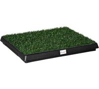 PawHut Indoor Pet Dog Toilet Mat Potty Tray Training Grass Restroom with Tray a